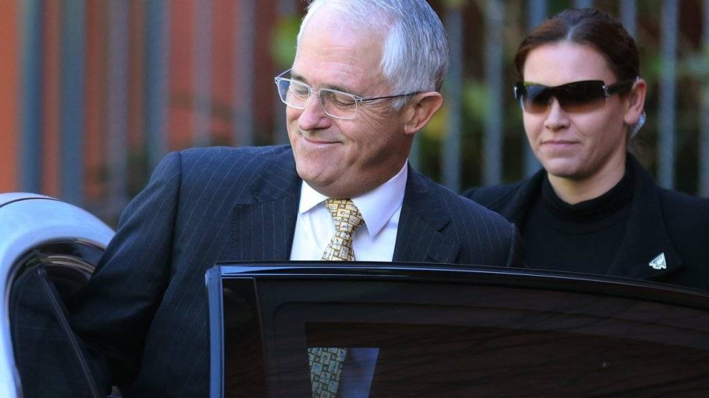 Er kann vermutlich weiterregieren: Australiens Regierungschef Malcolm Turnbull. Acht Tage nach der Wahl hat der Oppositionsführer seine Niederlage eingestanden. Das Regierungslager wird aber nur eine ganz knappe Mehrheit stellen können. (Archivbild)