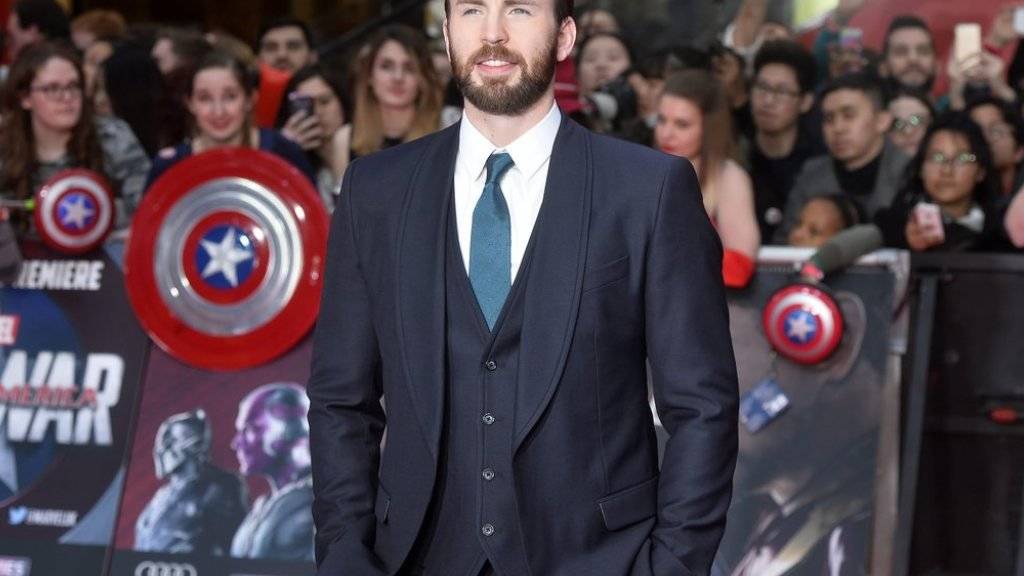 Chris Evans, der Hautpdarsteller in «Captain America: Civil War», erwartet Ende April in London die europäische Premiere des Films (Archiv)