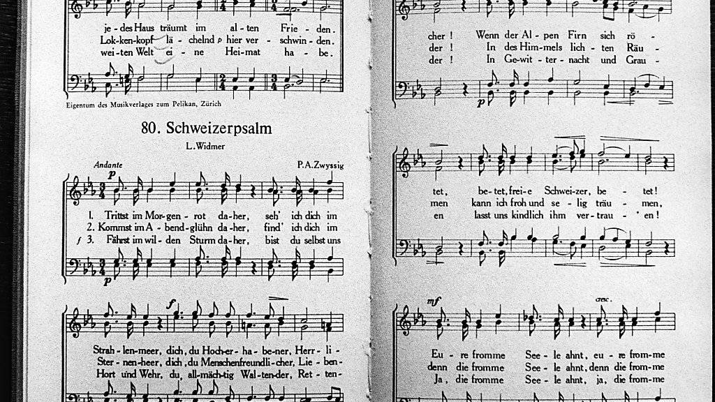 Der Schweizerpsalm von Alberik Zwyssig und Leonhard Widmer aus dem Jahr 1841 soll im Gesetz verankert werden, findet der Ständerat. (Archivbild)