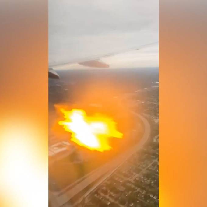 Gänse im Triebwerk: Flugzeug fängt kurz nach Start Feuer
