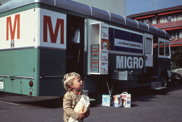 So sahen die Migros-Wagen in den 60er-Jahren aus. 