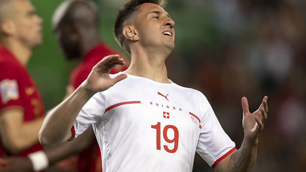 Mario Gavranovic bei seinem letzten Einsatz für die Schweiz - im Juni beim 0:4 gegen Portugal
