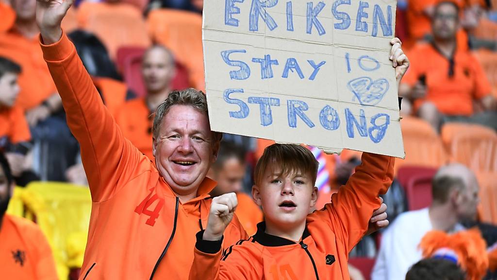 Fans aus der ganzen Welt wünschen Christian Eriksen beste Genesungswünsche