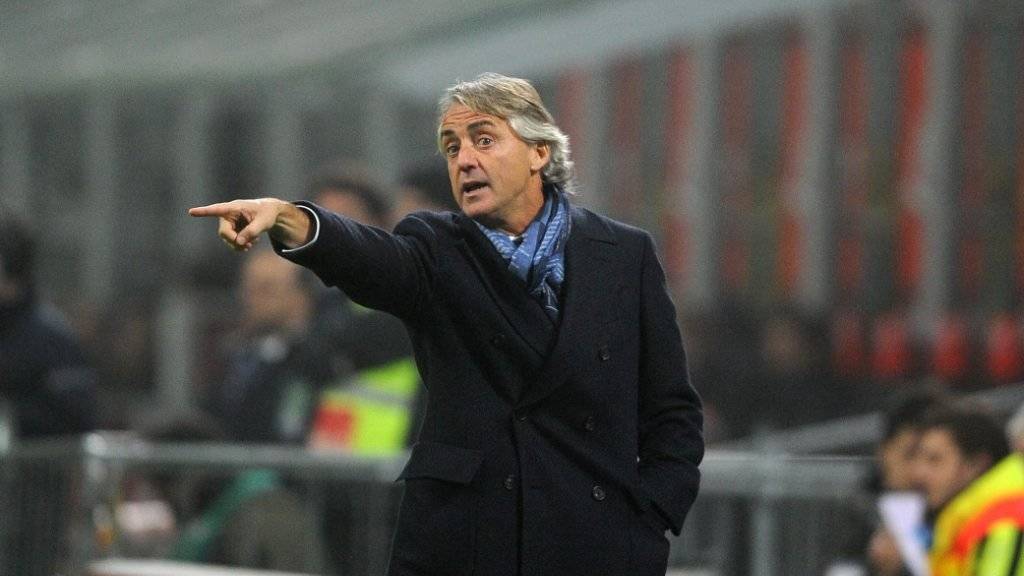 Roberto Mancini steht mit Inter an der Spitze