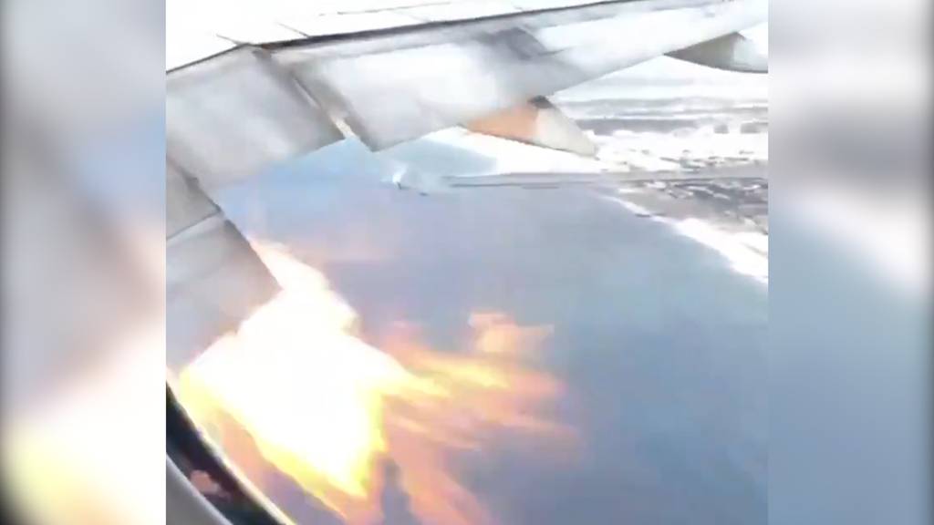 Flugzeug mit brennendem Triebwerk führt Notlandung durch