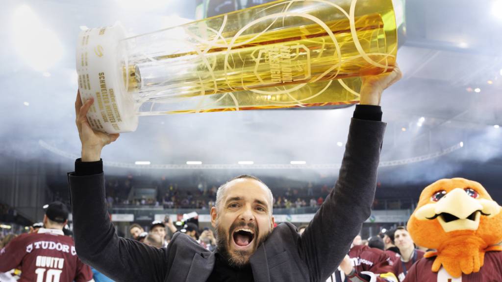 Jan Cadieux, heute Schweizer Nationalcoach, 2023 Meistertrainer mit Servette: 4:1 gegen Biel