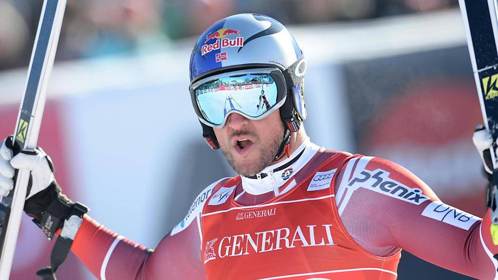 Aksel Lund Svindal, vor Wochenfrist Sieger der Lauberhorn-Abfahrt, war auch im Super-G in Kitzbühel nicht zu schlagen