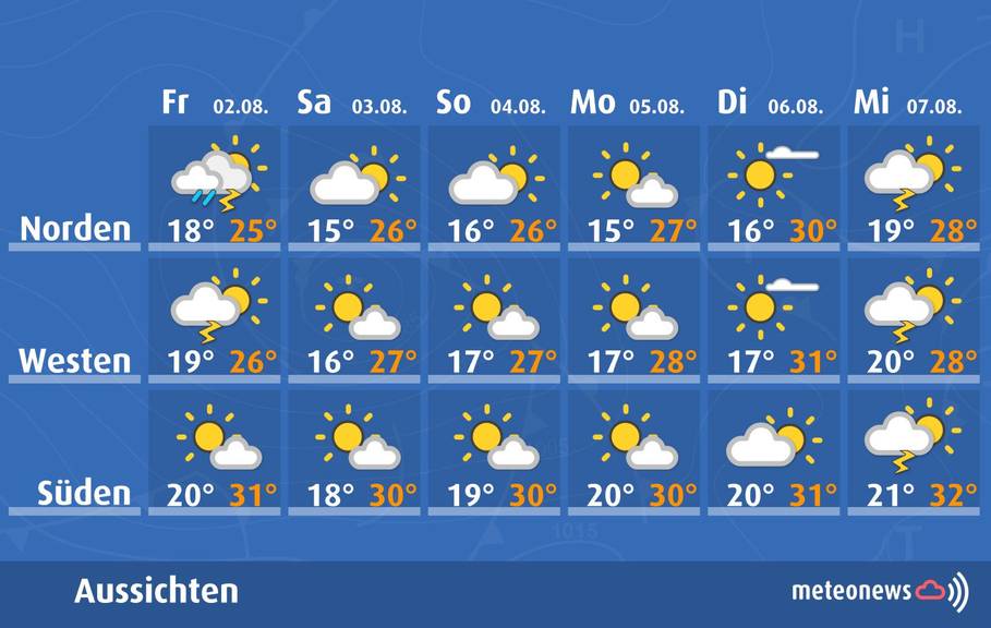 Das Wetter am Wochenende.