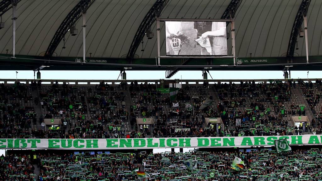 So reagieren die Wolfsburger Fans auf die Krise ihrer Schützlinge. Getty Images