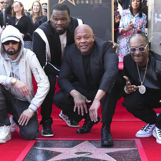 US-Rapper Dr. Dre mit Stern auf «Walk of Fame» verewigt