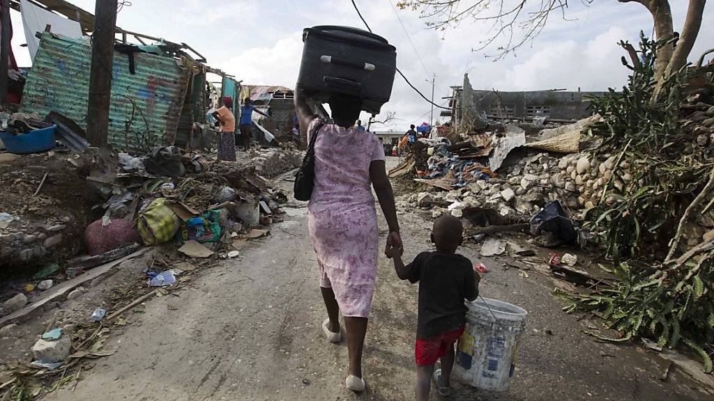 Zerstörung auf allen Seiten: Durch den Hurrikan «Matthew» sind in Haiti 1000 Menschen ums Leben gekommen.