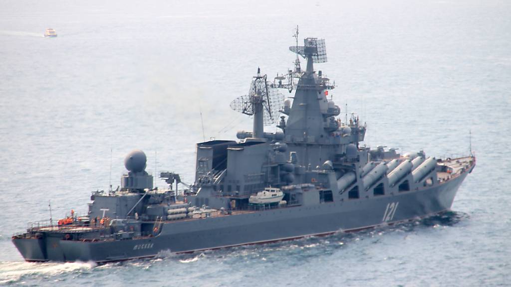 USA: Russisches Schiff «Moskwa» von ukrainischen Raketen getroffen