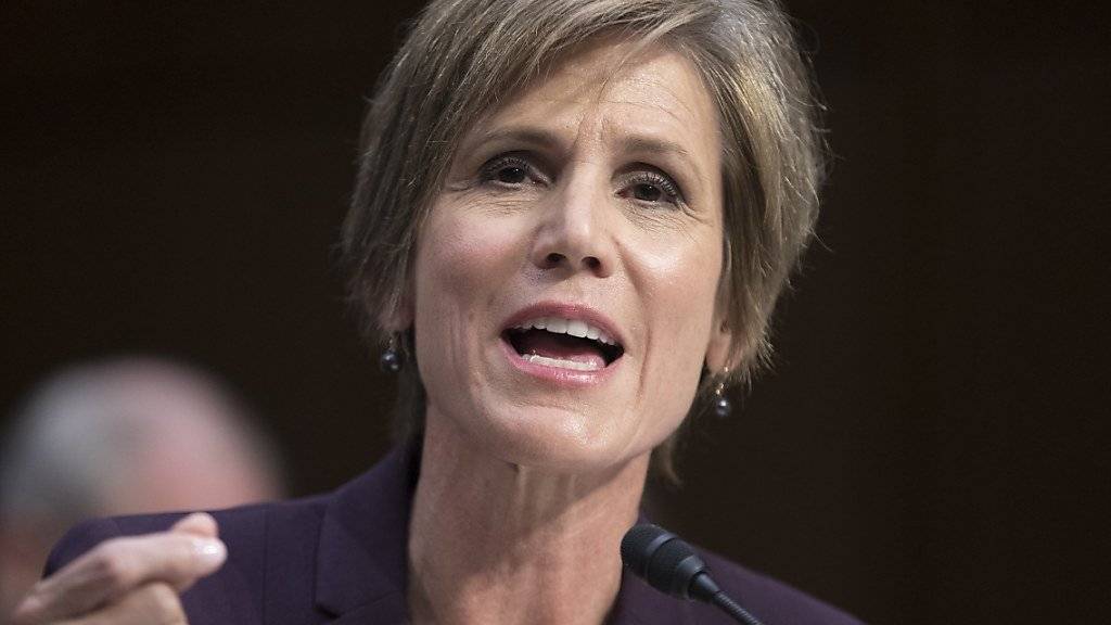 Die ehemalige US-Justizministerin Sally Yates betonte in einer Senats-Anhörung in Washington, dass sie das Weisse Haus frühzeitig vor der Personalie Flynn gewarnt habe.