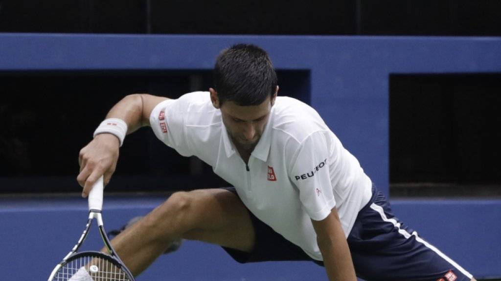 Gefordert, aber nicht gefallen: Novak Djokovic erreichte bei grosser Hitze den Final des US Open