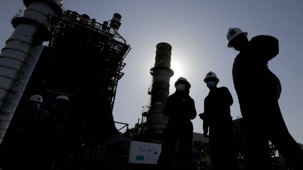 Ingenieure der saudischen Ölfirma Aramco ausserhalb von Riad. (Archivbild)