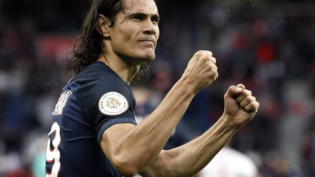 Der Stürmer Edinson Cavani aus Uruguay schoss Paris Saint-Germain zum Sieg