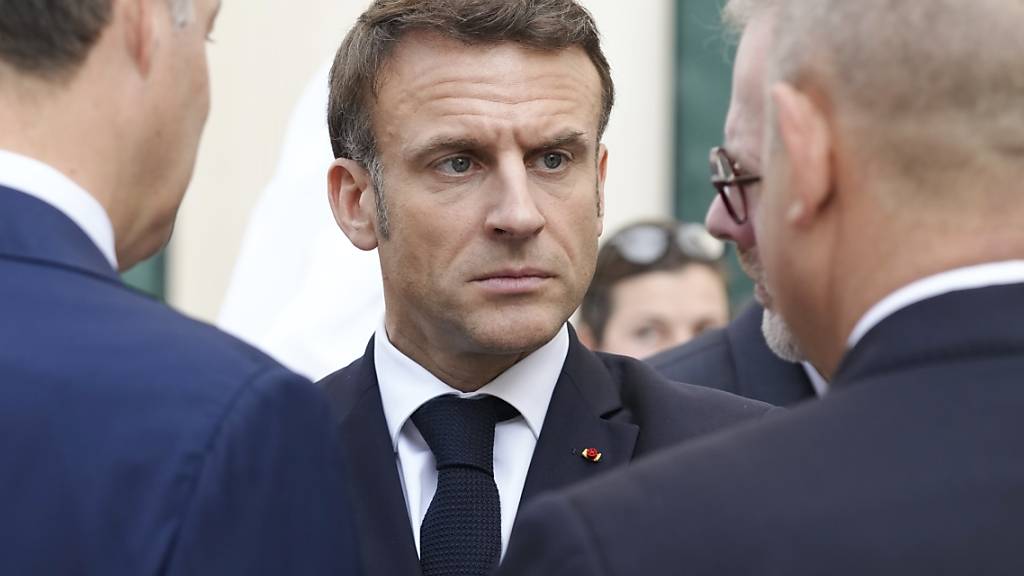 Emmanuel Macron , Präsident von Frankreich, nimmt an einer Veranstaltung auf dem UN-Klimagipfel COP28 teil. Foto: Peter Dejong/AP/dpa