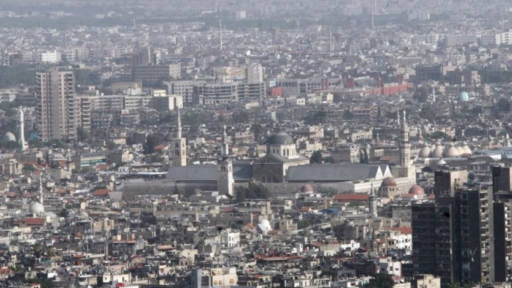 Blick auf Damaskus, wo es am Montag erneut schwere Kämpfe gab. (Archivbild)