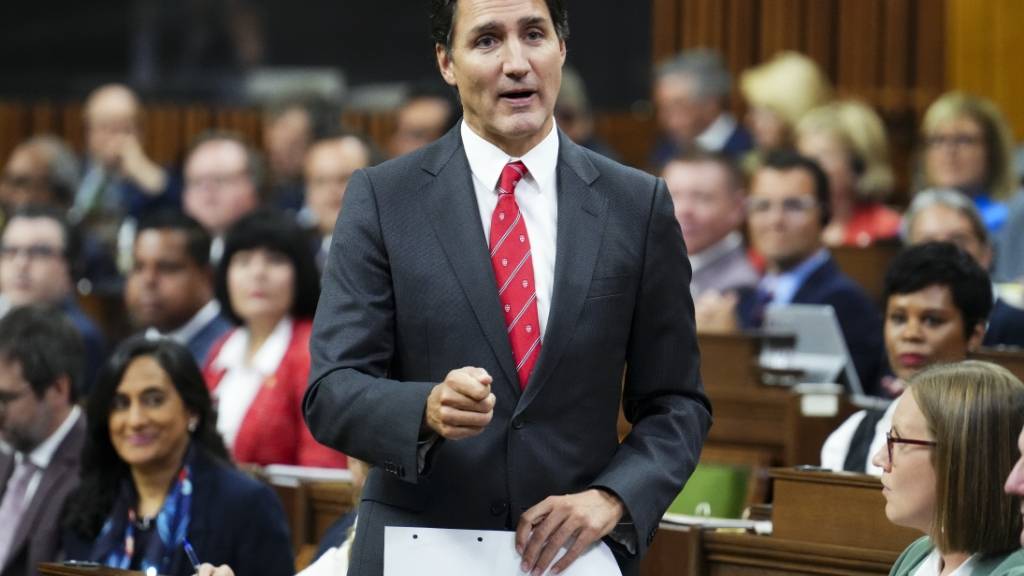 Kanadas Premierminister Justin Trudeau während einer Fragestunde im House of Commons. Foto: Sean Kilpatrick/Canadian Press via ZUMA Press/dpa