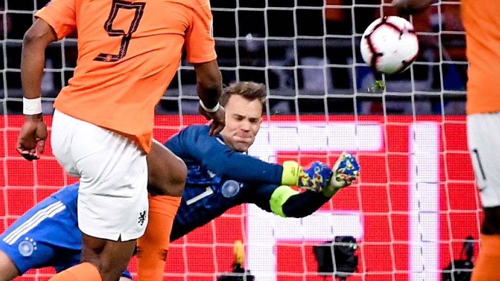 Zeigt beim 3:2-Sieg gegen die Niederlande eine starke Leistung: Deutschlands Stammgoalie Manuel Neuer