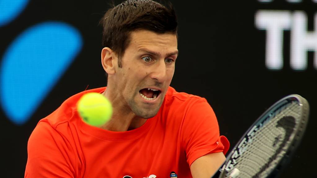 Im Spiel war einer möglichen Beeinträchtigung nicht mehr viel zu sehen: Novak Djokovic bei einer Exhibition in Adelaide