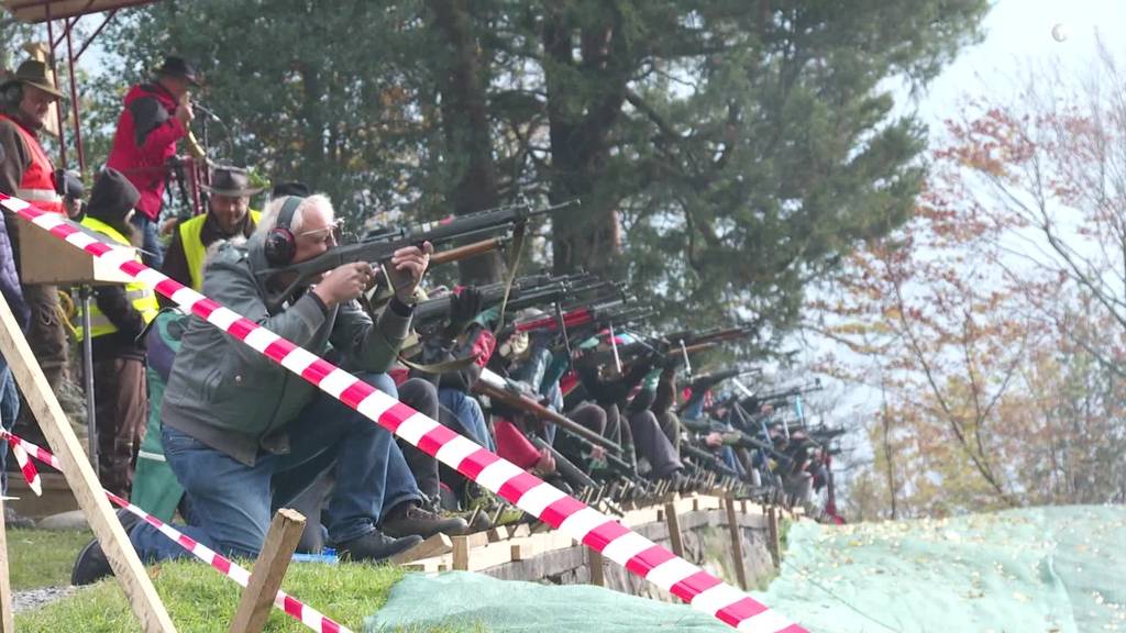 Rütlischiessen mit Klosterabt als Ehrengast