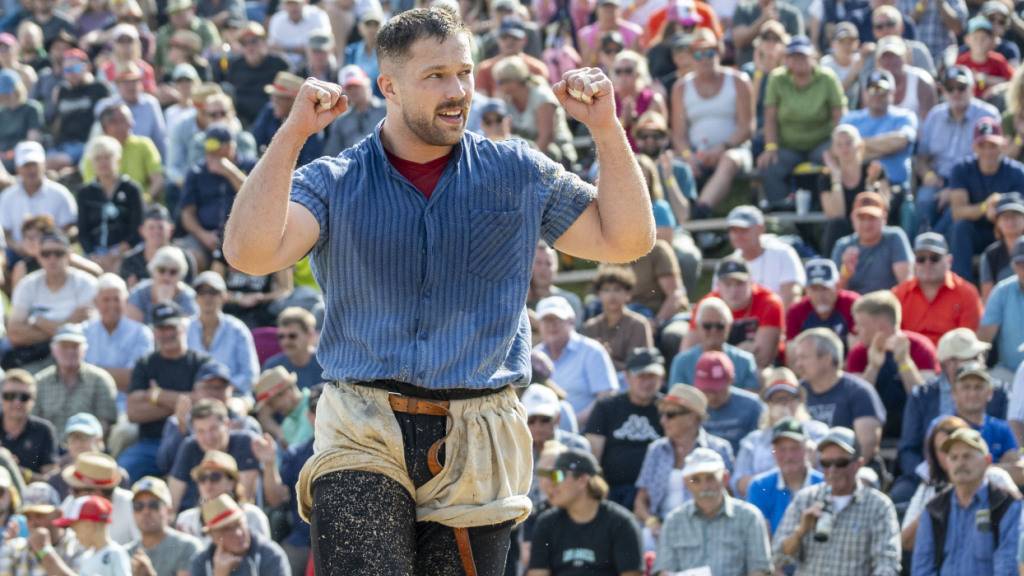 In bestechender Form: Fabian Staudenmann triumphiert am Bern-Jurassischen Gauverbandsfest und feiert den vierten Festsieg in Folge