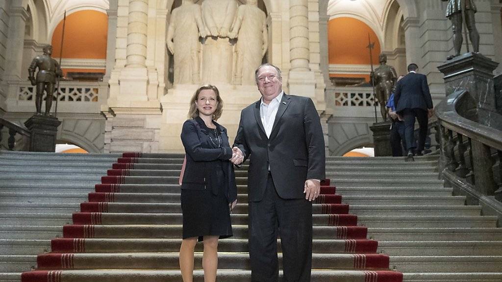 Grosse Ehre für Christa Markwalder: Die Präsidentin der parlamentarischen Gruppe Schweiz-USA führte am Samstag US-Aussenminister Mike Pompeo durchs Bundeshaus.
