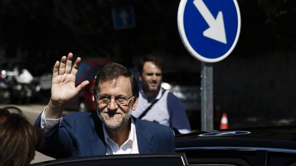 Wohin wird ihn das Wahlresultat führen? Spaniens Regierungschef Mariano Rajoy nach Abgabe seiner Stimme