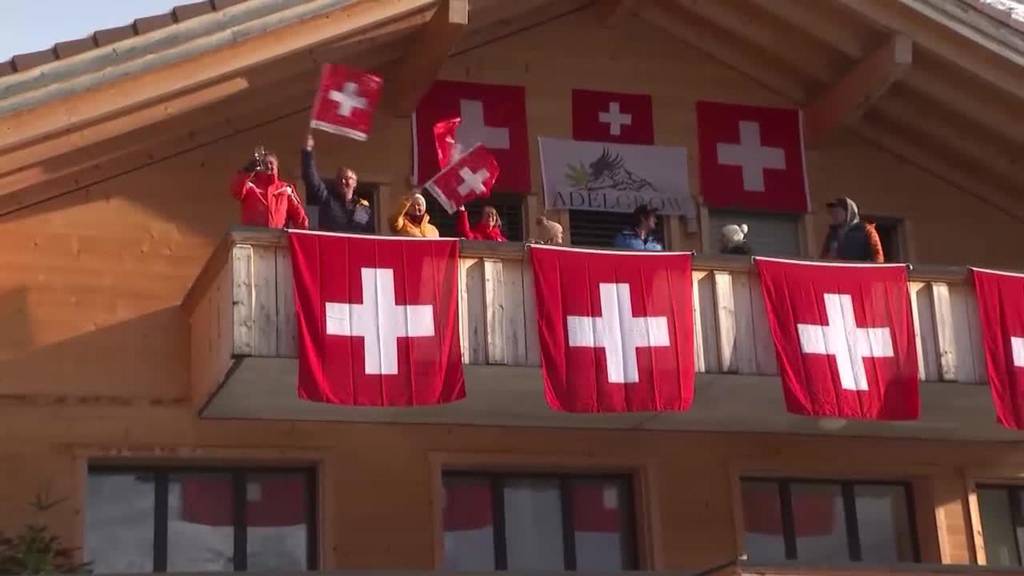 Starke Schweizer in Adelboden: Loïc Meillard wird Dritter