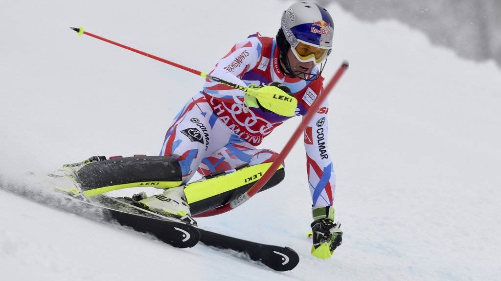 Alexis Pinturault während dem Kombi-Slalom in Chamonix.