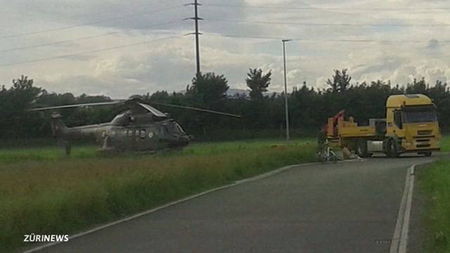 Super-Puma-Notlandung in Wangen