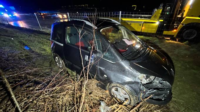 Auto durchbricht nach Kollision Wildschutzzaun bei Wiedlisbach – eine Person verletzt