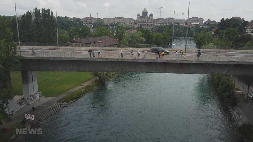 Illegale Klimaaktion in Bern