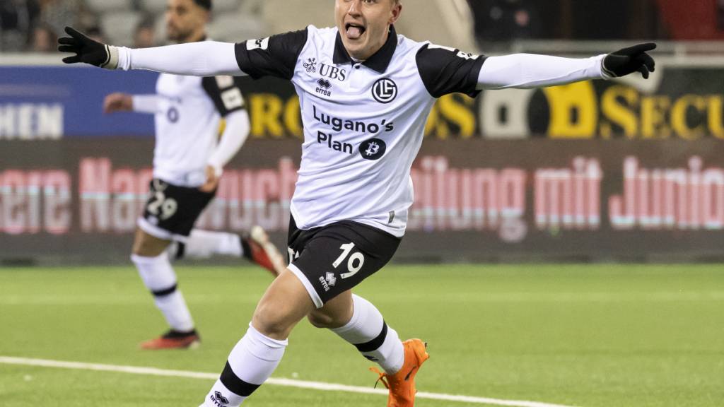 Claudio Cassano vom FC Lugano erzielt gegen den Thun seinen bisher einzigen Treffer in der Super League