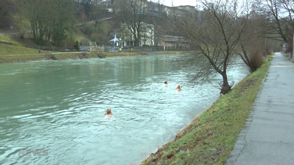 Frostiger Trend: Das Aareschwimmen ist in diesem Winter besonders beliebt
