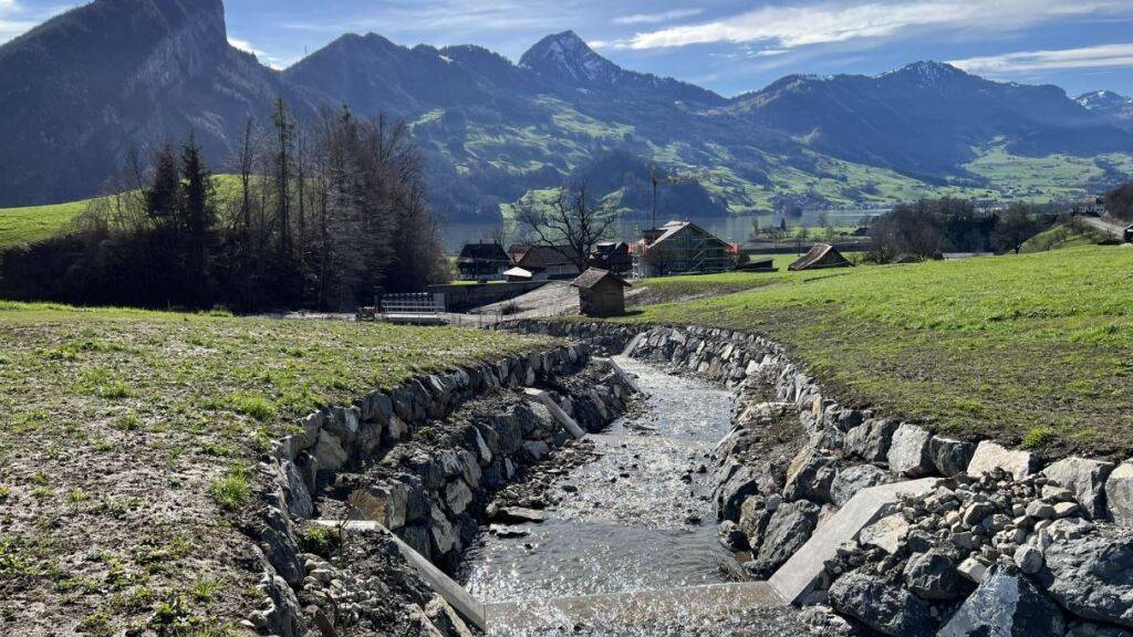 Schutzbauten gegen Hochwasser in Seewen SZ sind instand gestellt