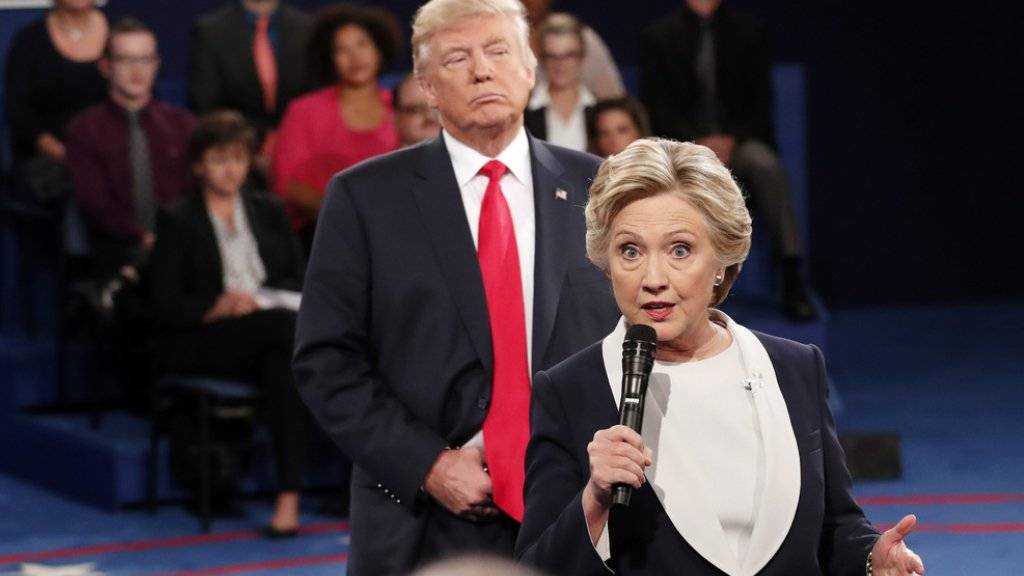 TV-Duell im Oktober 2016 im Wahlkampf von Hillary Clinton und Donald Trump. (Archivbild)