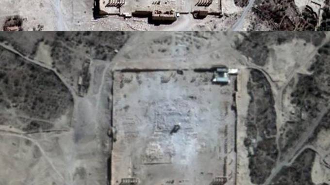 Satellitenbilder belegen laut UNO Tempel-Zerstörung in Palmyra