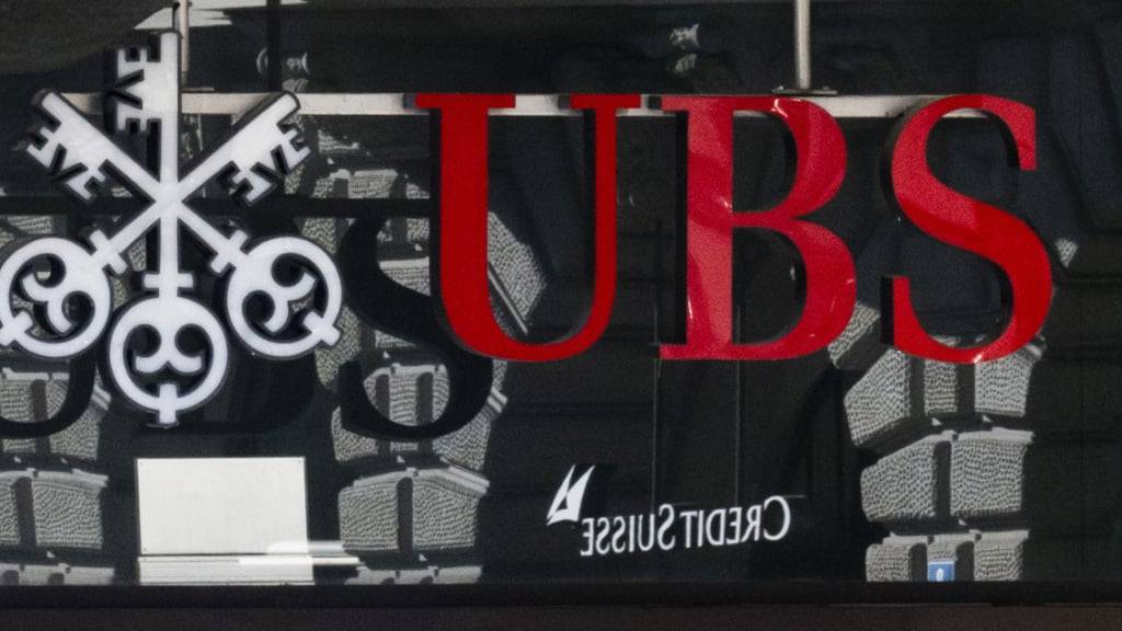 Logo der Grossbank UBS am Zürcher Paradeplatz. (Archivbild)