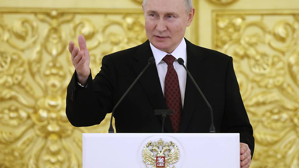 Wladimir Putin, Präsident von Russland. Foto: Vyacheslav Prokofyev/Pool Sputnik Kremlin/AP/dpa - ACHTUNG: Nur zur redaktionellen Verwendung und nur mit vollständiger Nennung des vorstehenden Credits