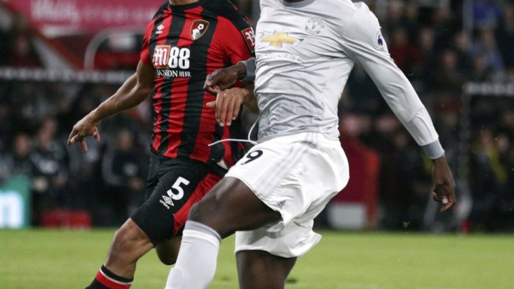 Romelu Lukaku auf seinem Weg zum 1:0 für Manchester United