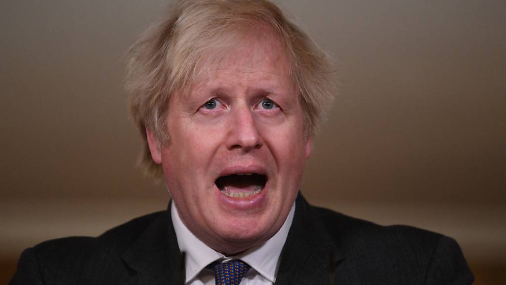 Boris Johnson, Premierminister von Grossbritannien, spricht während eines Medienbriefings zur aktuellen Corona-Pandemie in der Downing Street.