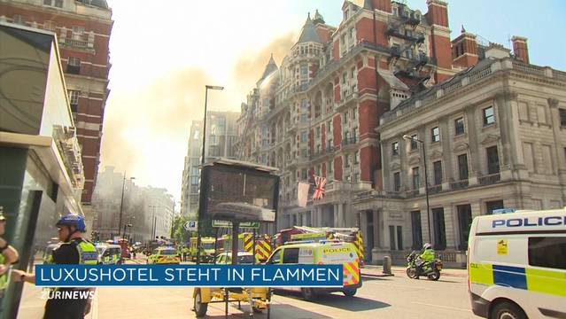 Londoner Luxushotel steht in Flammen