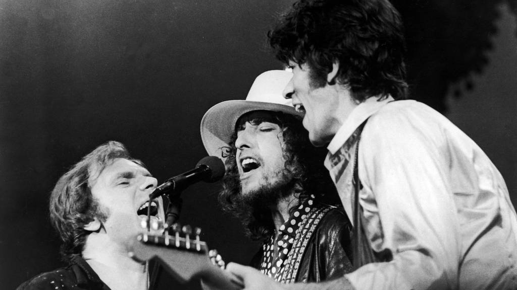 Van Morrison, Bob Dylan und Robbie Robertson bei «The Last Waltz».