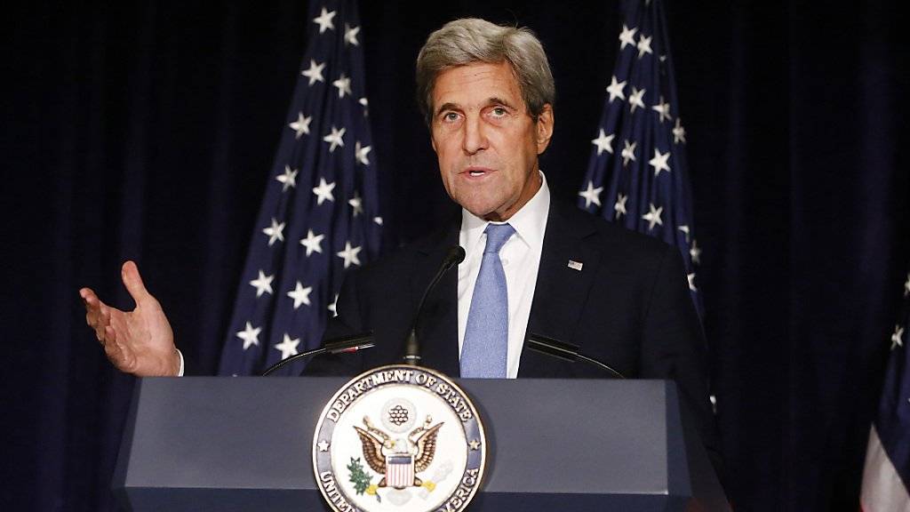 Er favorisiert eine politische Lösung für Syrien, will aber mit Aussen- und Sicherheitspolitikern in den USA auch über «militärische Optionen» diskutieren: US-Aussenminister John Kerry. (Archivbild)