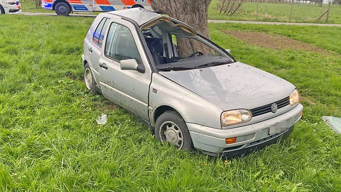 Mit Auto Baum gerammt: Mann schwer verletzt