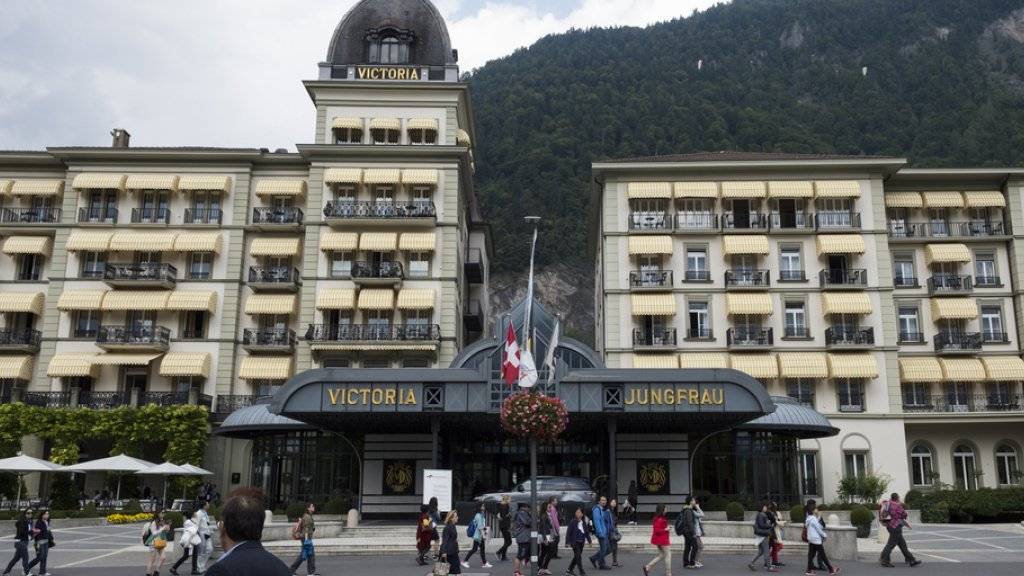 Im Sommer vollständig übernommen: die Luxushotels der Victoria-Jungfrau-Collection, hier das Hotel in Interlaken.