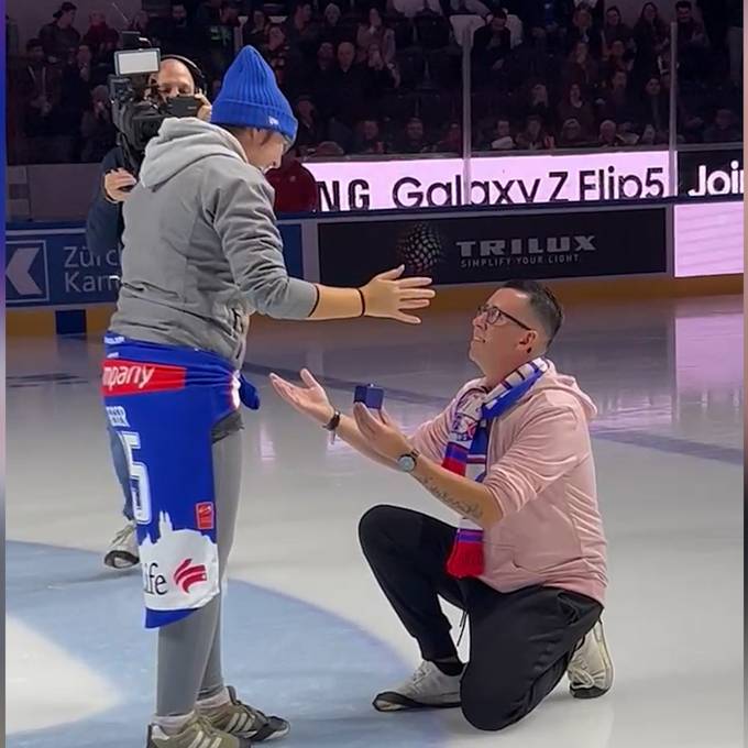 Romantischer Antrag lässt Eis im ZSC-Stadion schmelzen