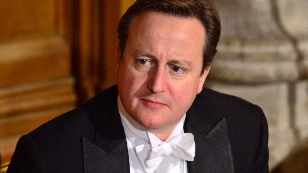Cameron vergleicht den Kampf gegen den Terrorismus mit dem Kampf gegen Hitler im zweiten Weltkrieg. Der britische Regierungschef hielt seine Rede anlässlich eines Banketts in London.